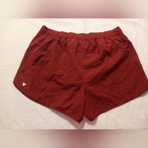 Red Athletic Shorts with Elastic Waistband